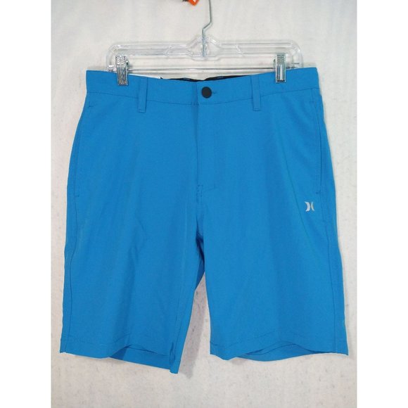 Hurley All Day Hybrid Quick Dry 4 Way Stretch Reflective Short Blue Size 32 - Picture 1 of 12